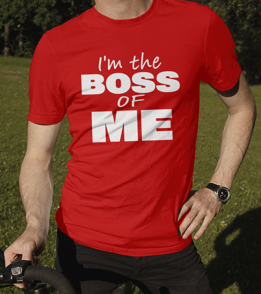 Texas Paul Schroder I'M The Boss Of Me Bold Red T-Shirt