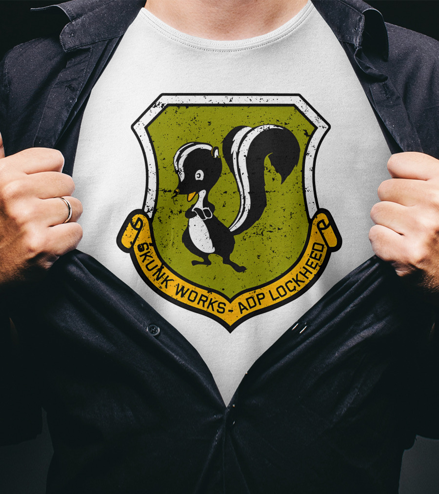 Mrs Poindexter Skunk Works ADP Lockheed Emblem T-Shirt