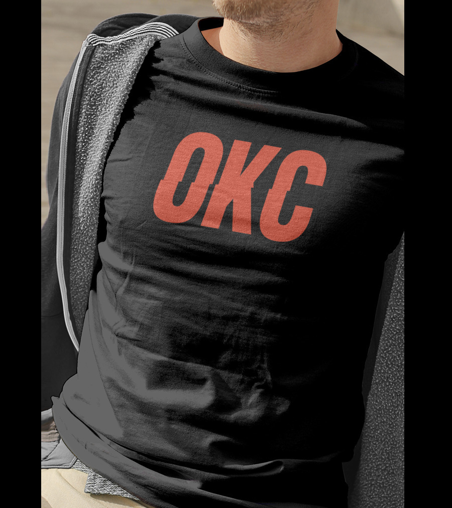 Mark Daigneault OKC Bold Orange Lettering T-Shirt