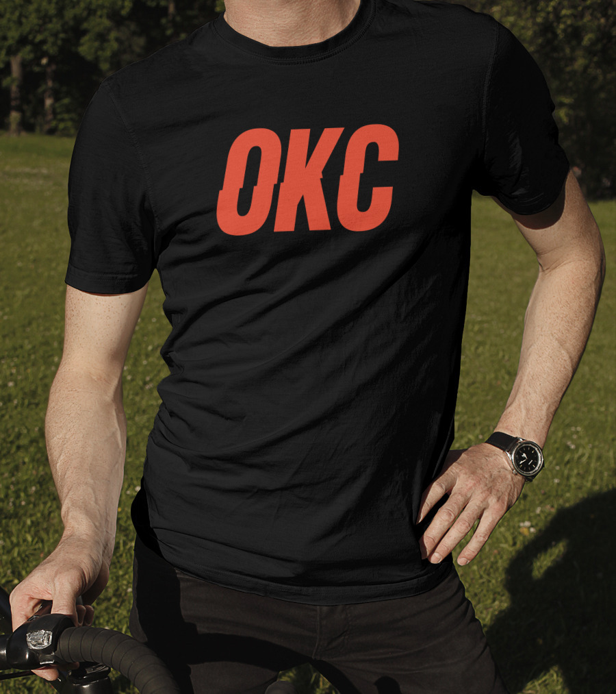 Mark Daigneault OKC Bold Orange Lettering T-Shirt