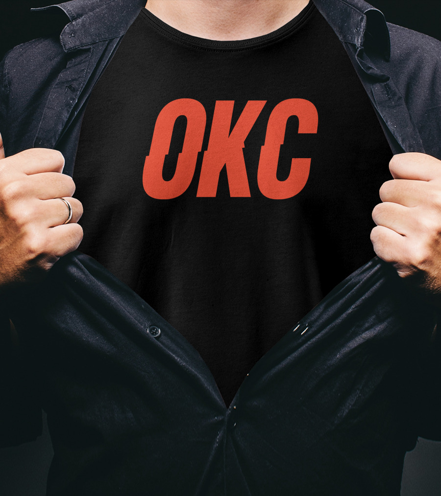 Mark Daigneault OKC Bold Orange Lettering T-Shirt