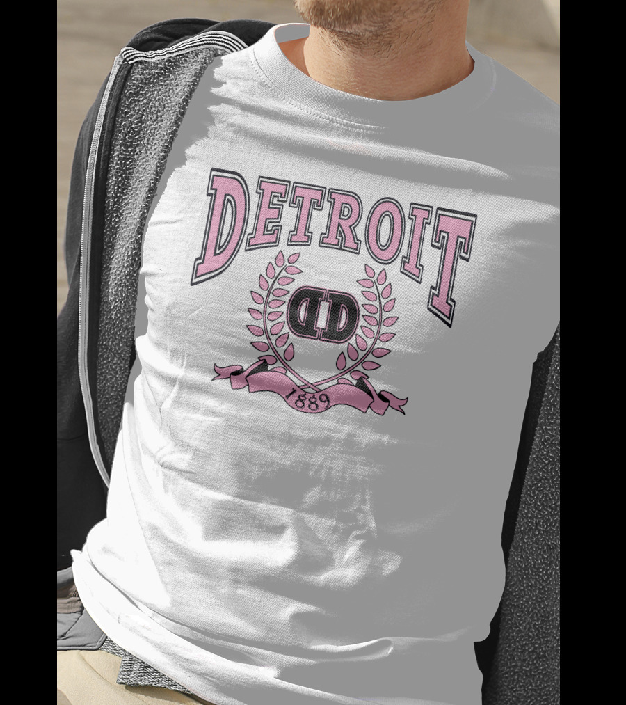 Detroit 1889 Pink Crest DD Laurel T-Shirt