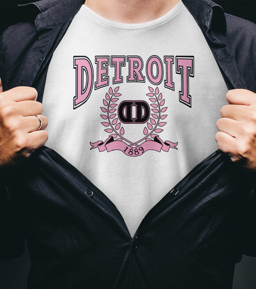 Detroit 1889 Pink Crest DD Laurel T-Shirt
