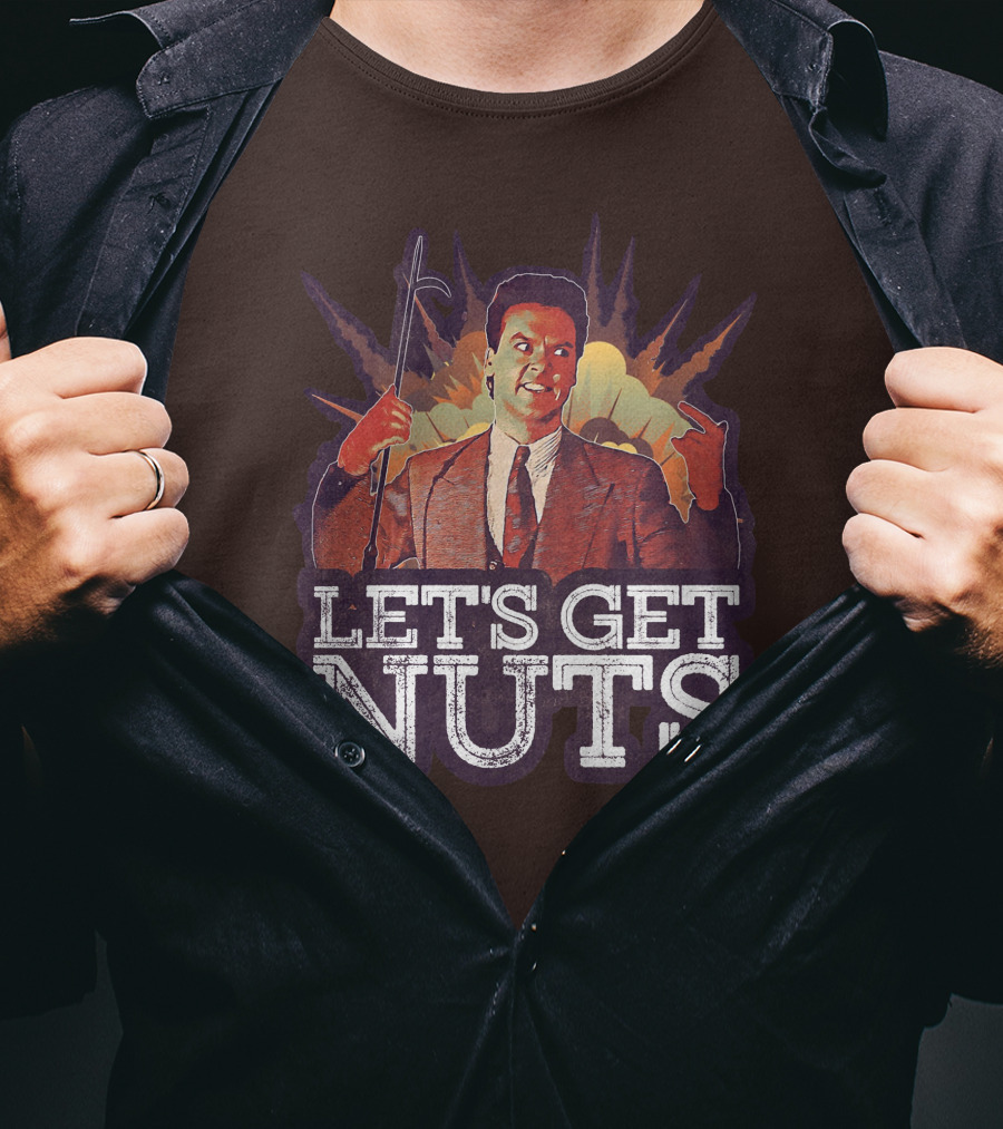 Let's Get Nuts Batman Joker Homage Explosion Scene T-Shirt