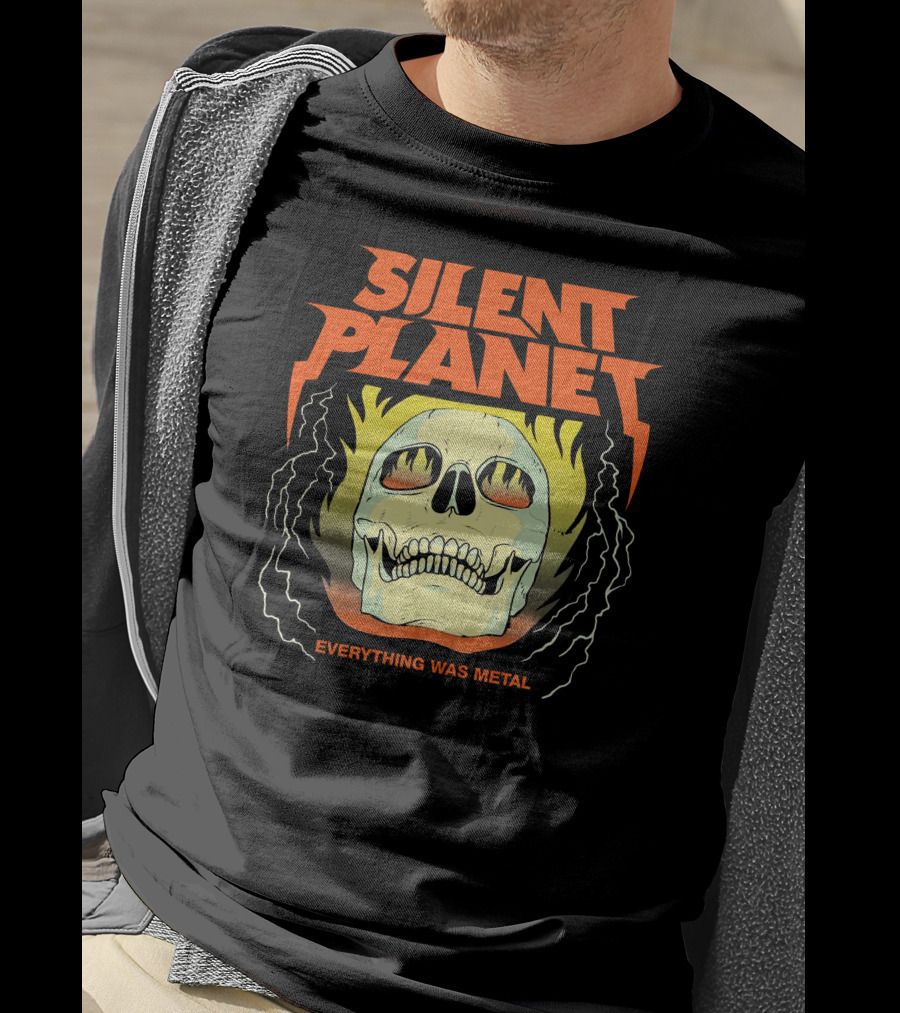 Silent Planet Everything Was Metal Skull Fire T-Shirt