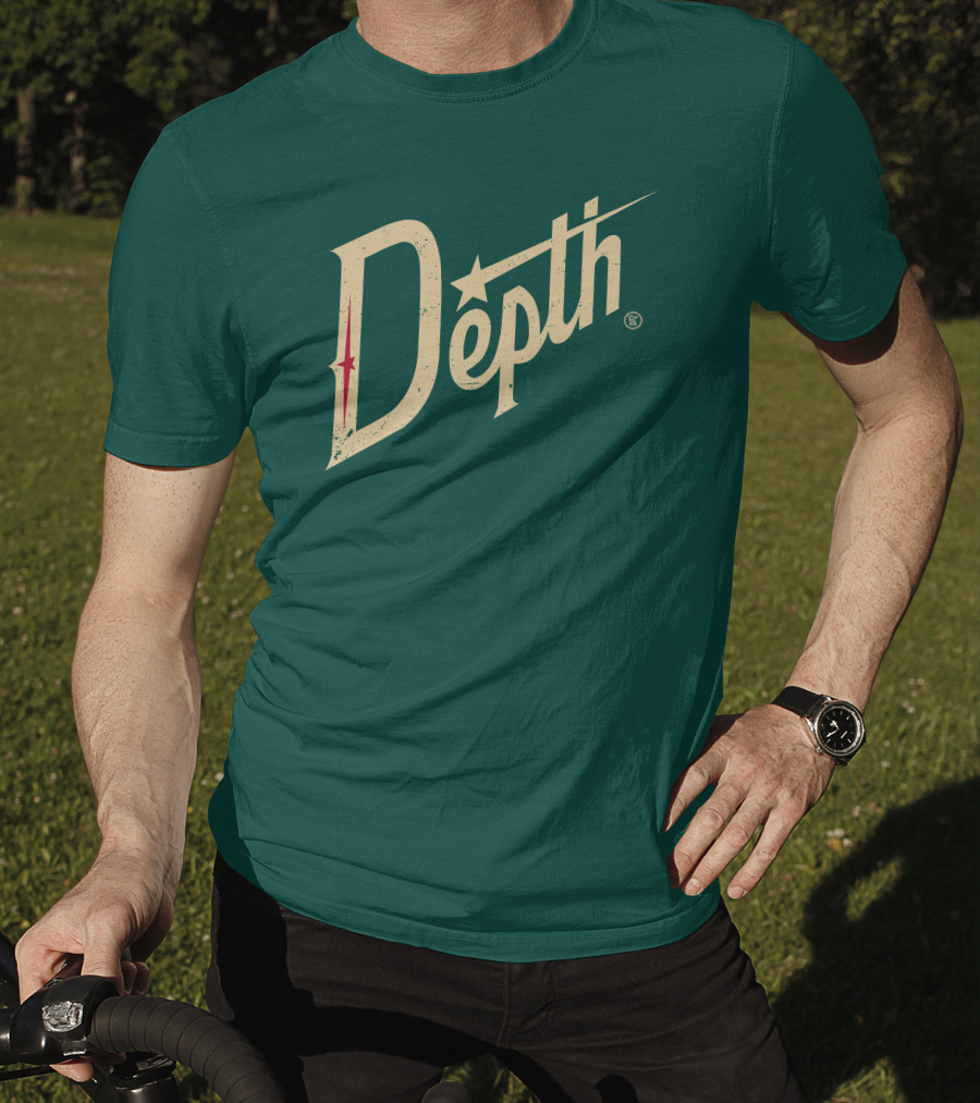 Depth Parody Vintage Style Text With Star Accent T-Shirt