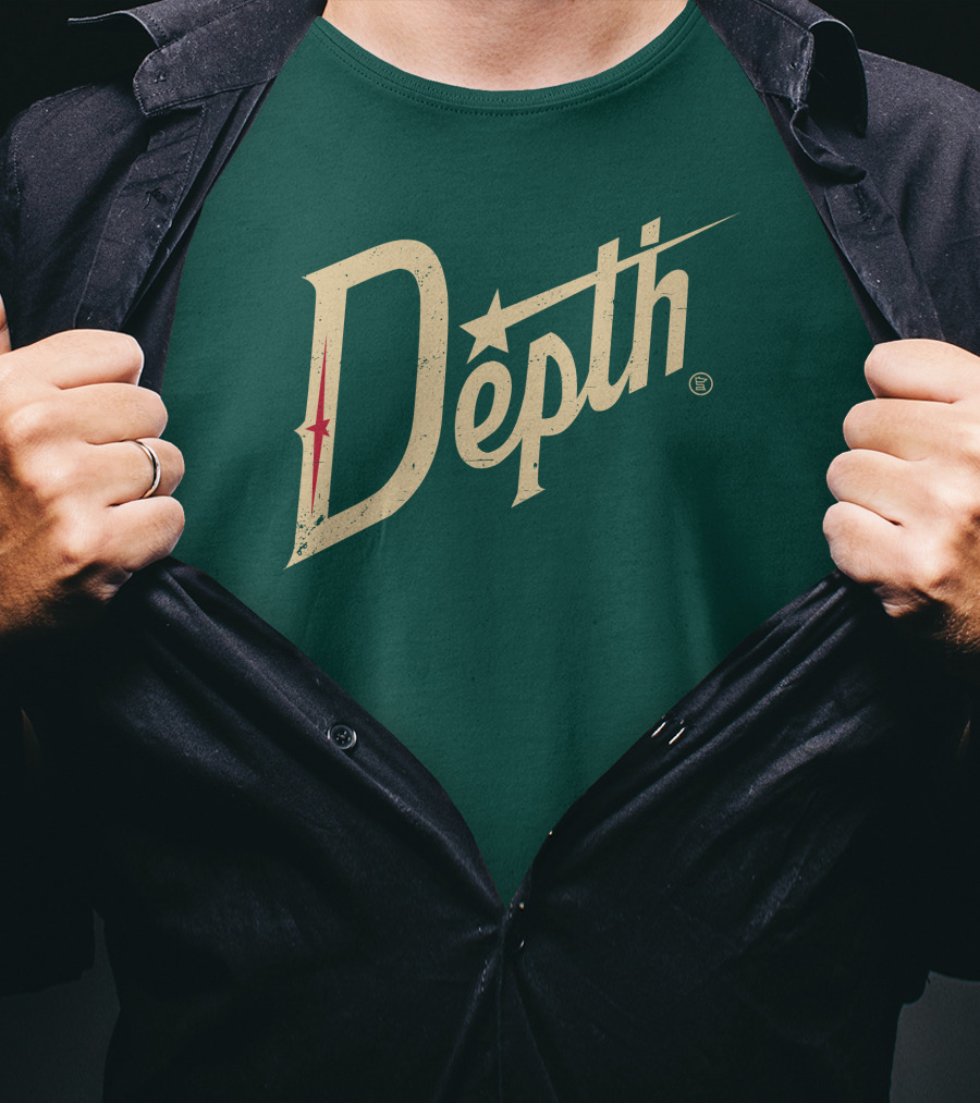 Depth Parody Vintage Style Text With Star Accent T-Shirt