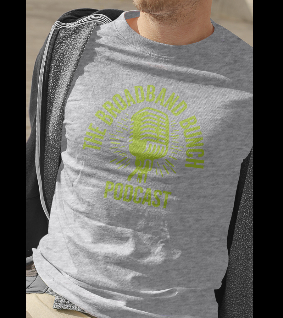 The Broadband Bunch Podcast Microphone T-Shirt