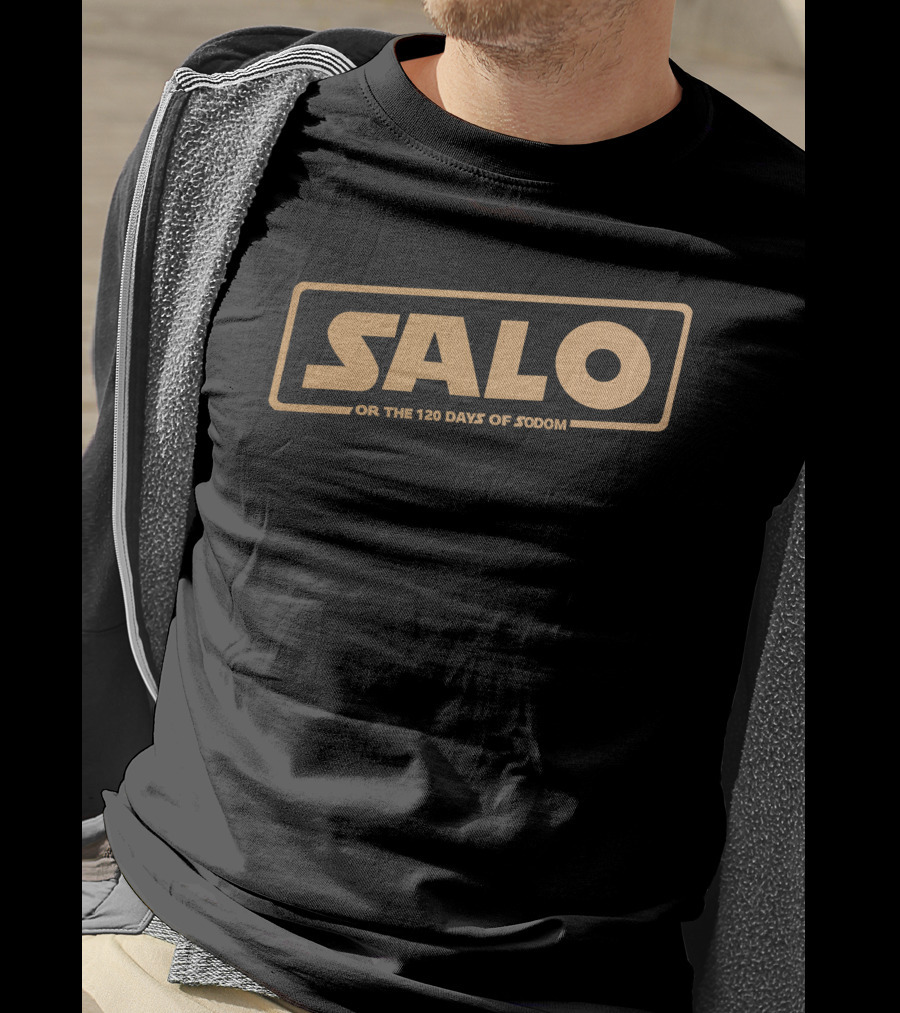 Salo Or The 120 Days Of Sodom Retro Block Letters T-Shirt
