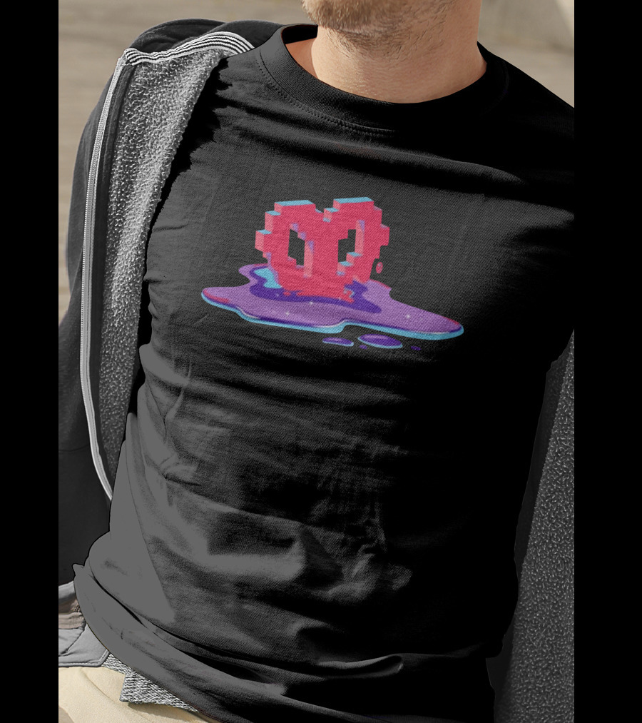 Ph1lza Void Heart Melting Pixel T-Shirt