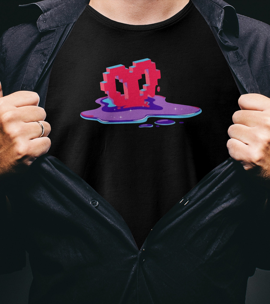 Ph1lza Void Heart Melting Pixel T-Shirt