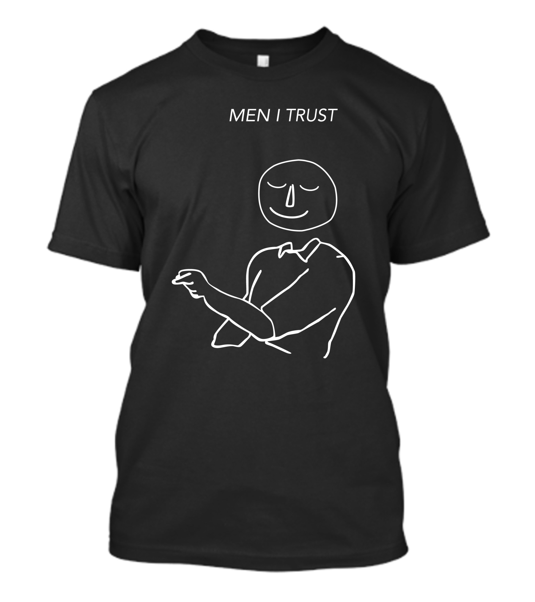 MEN I TRUST Minimalist Line Art Smile T-Shirt