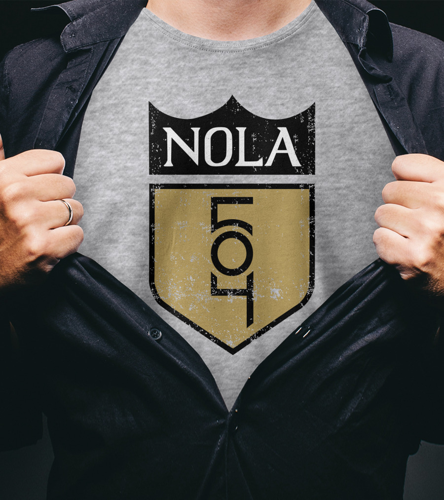 NOLA 504 Shield Badge Emblem T-Shirt
