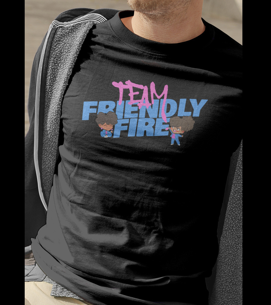 Definedbyky Team Friendly Fire Animated Duo Fun T-Shirt