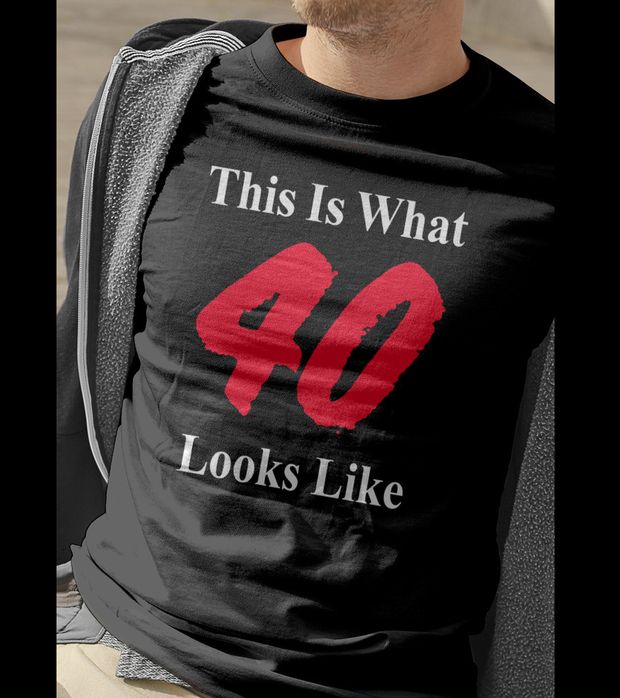 Samm Levine This Is What 40 Looks Like Bold Red Forty T-Shirt