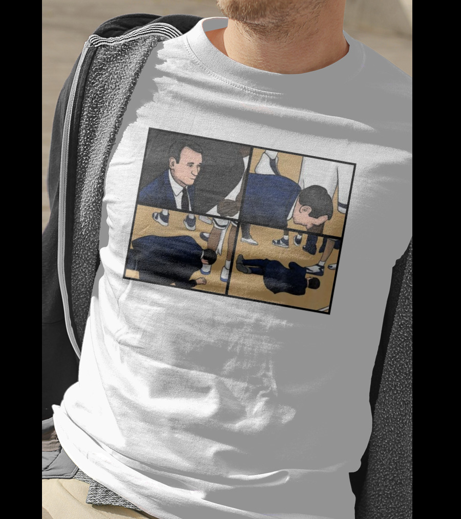 Big Cat Collapse Basketball Comic Panel T-Shirt