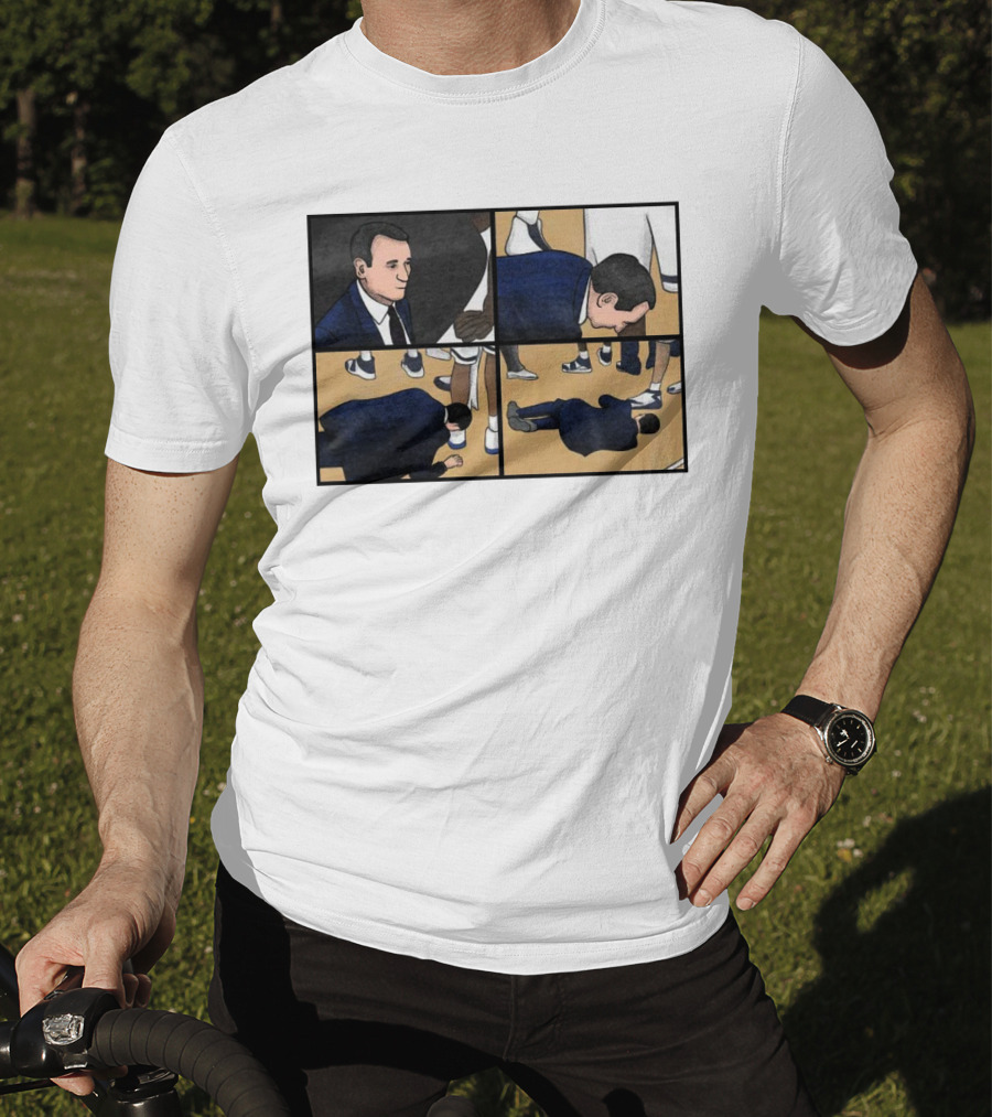 Dave Portnoy On-Court Collapse Comic Panel T-Shirt