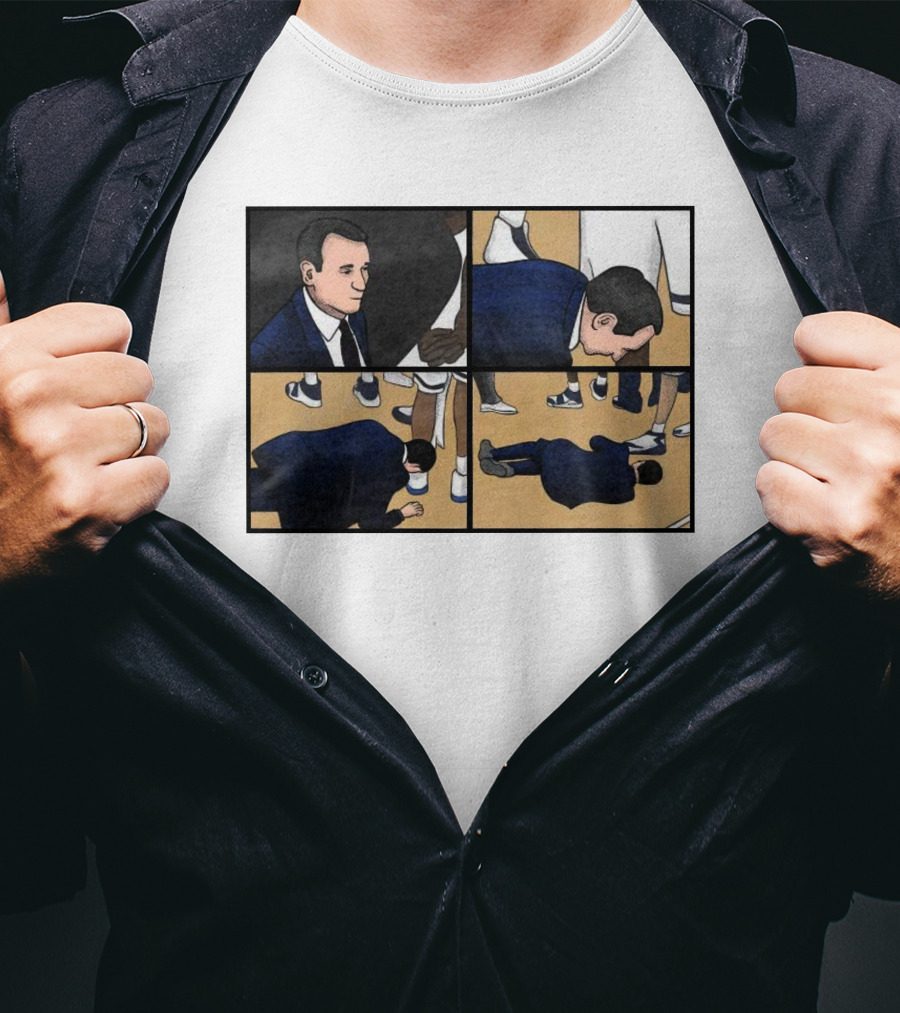 Dave Portnoy On-Court Collapse Comic Panel T-Shirt