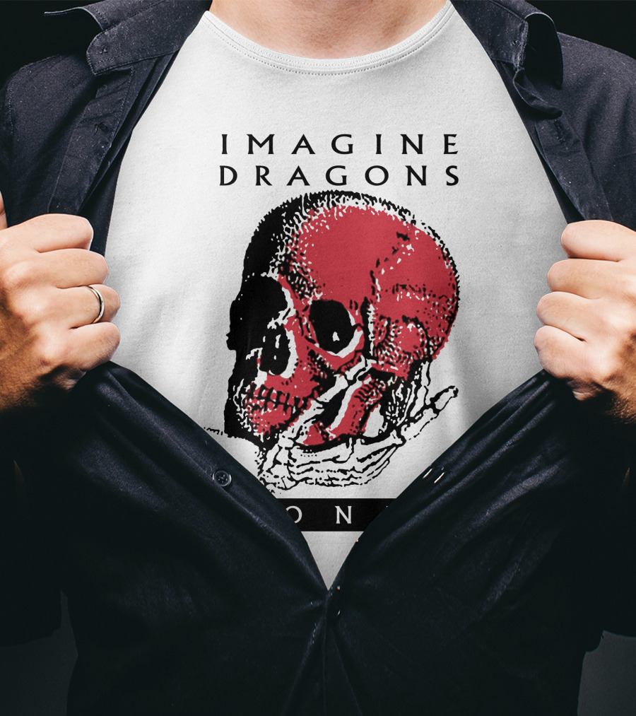 Imagine Dragons Bones Red Skull T-Shirt