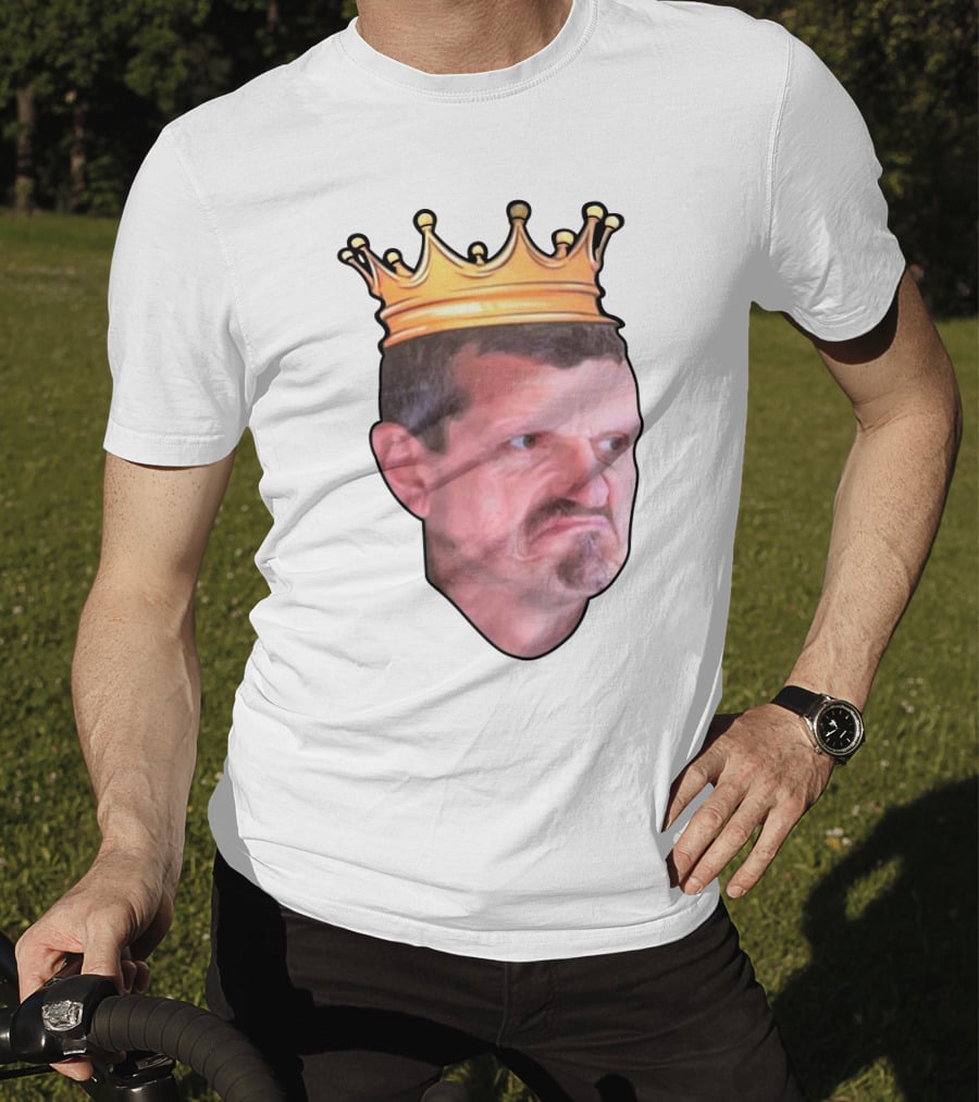 Haas F1 Team Bahrain GP Guenther Steiner King Crown T-Shirt