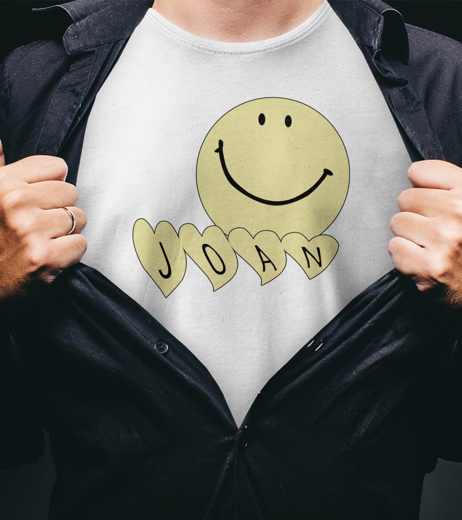 Songsbyjoan Happyhead Joan Smiley Face Heart Letters T-Shirt