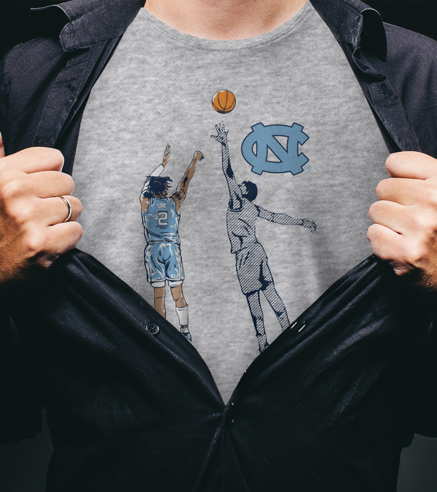 Caleb Love Nothing But Love UNC Basketball Jump Shot Iconic UNC T-Shirt