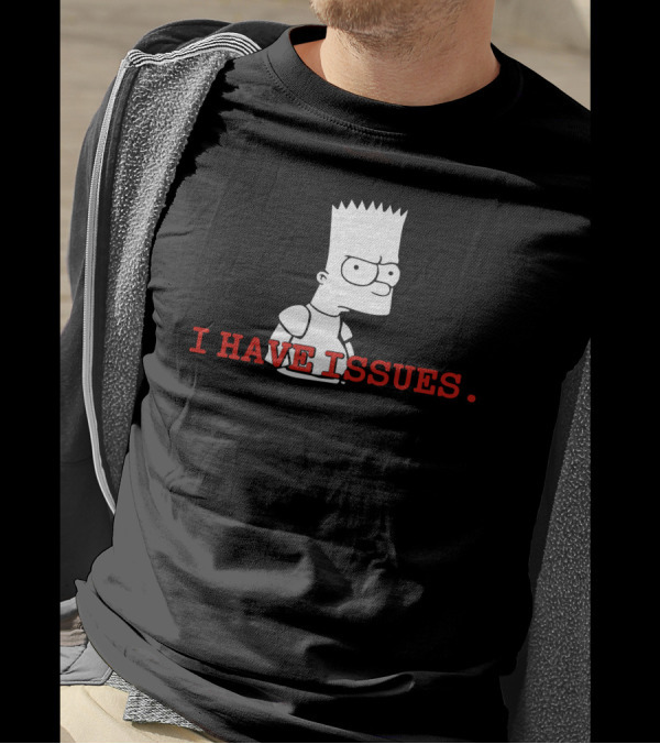 Bart Simpson I Have Issues Iconic Character T-Shirt