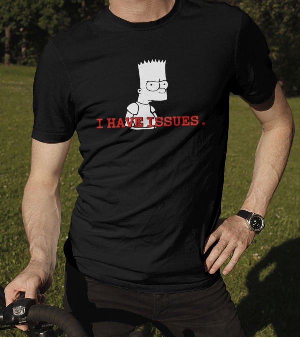 Bart Simpson I Have Issues Iconic Character T-Shirt