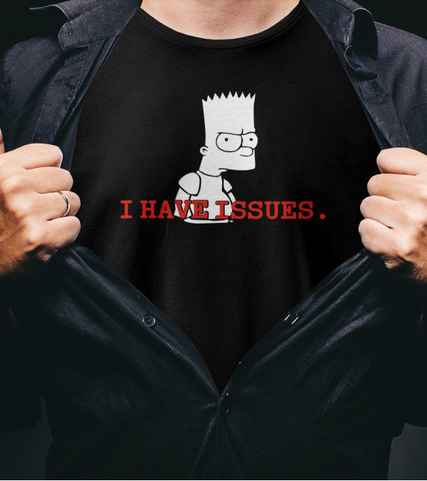 Bart Simpson I Have Issues Iconic Character T-Shirt