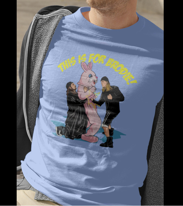 Kevin Smith This Is For Brodie Jay And Silent Bob Pink Bunny Drawing T-Shirt