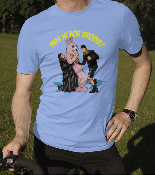 Kevin Smith This Is For Brodie Jay And Silent Bob Pink Bunny Drawing T-Shirt