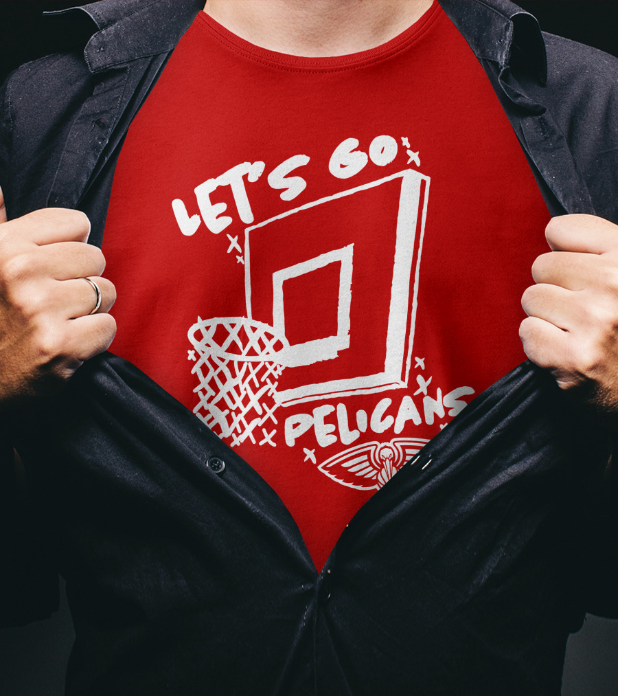 Let's Go Pelicans Basketball Hoop T-Shirt