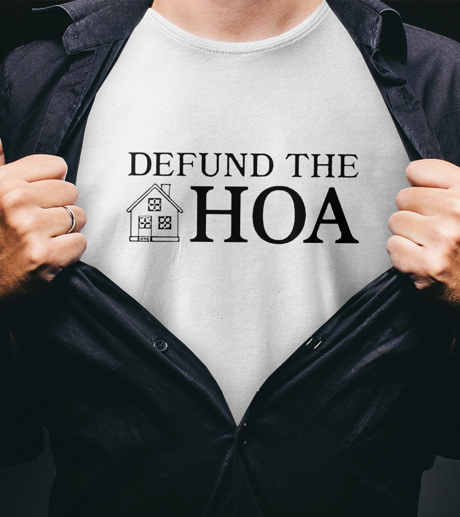 Defund The HOA House Drawing T-Shirt