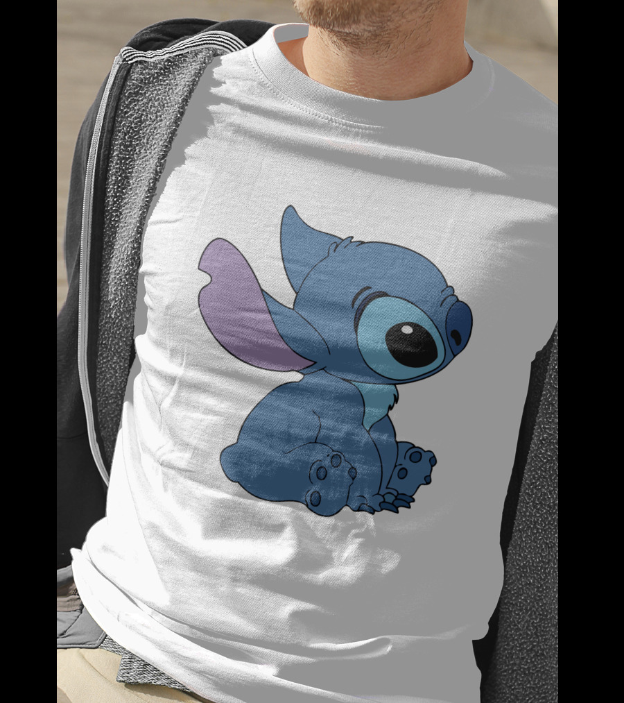 Stitch 1 Cute Cartoon Character Sitting Disney T-Shirt