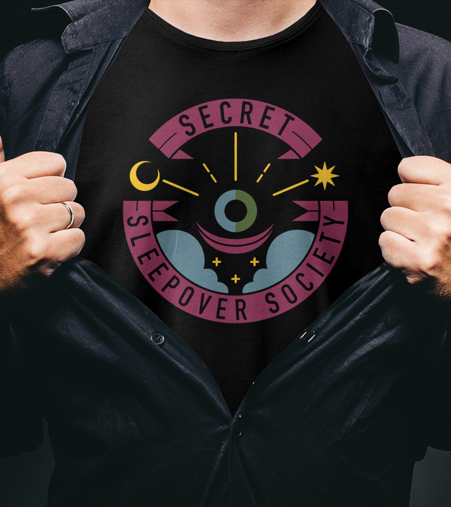 Secret Sleepover Society Jack Boucher Eye Moon Star Clouds T-Shirt