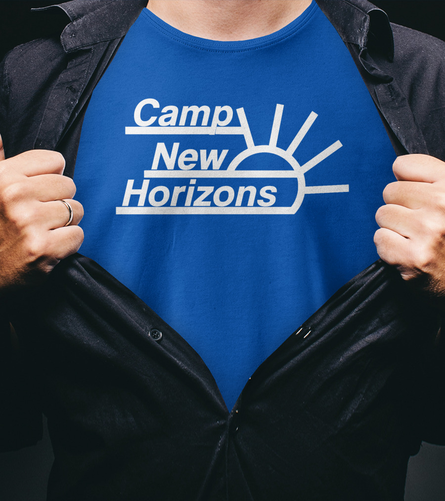 Camp New Horizons Camper Sunrise T-Shirt