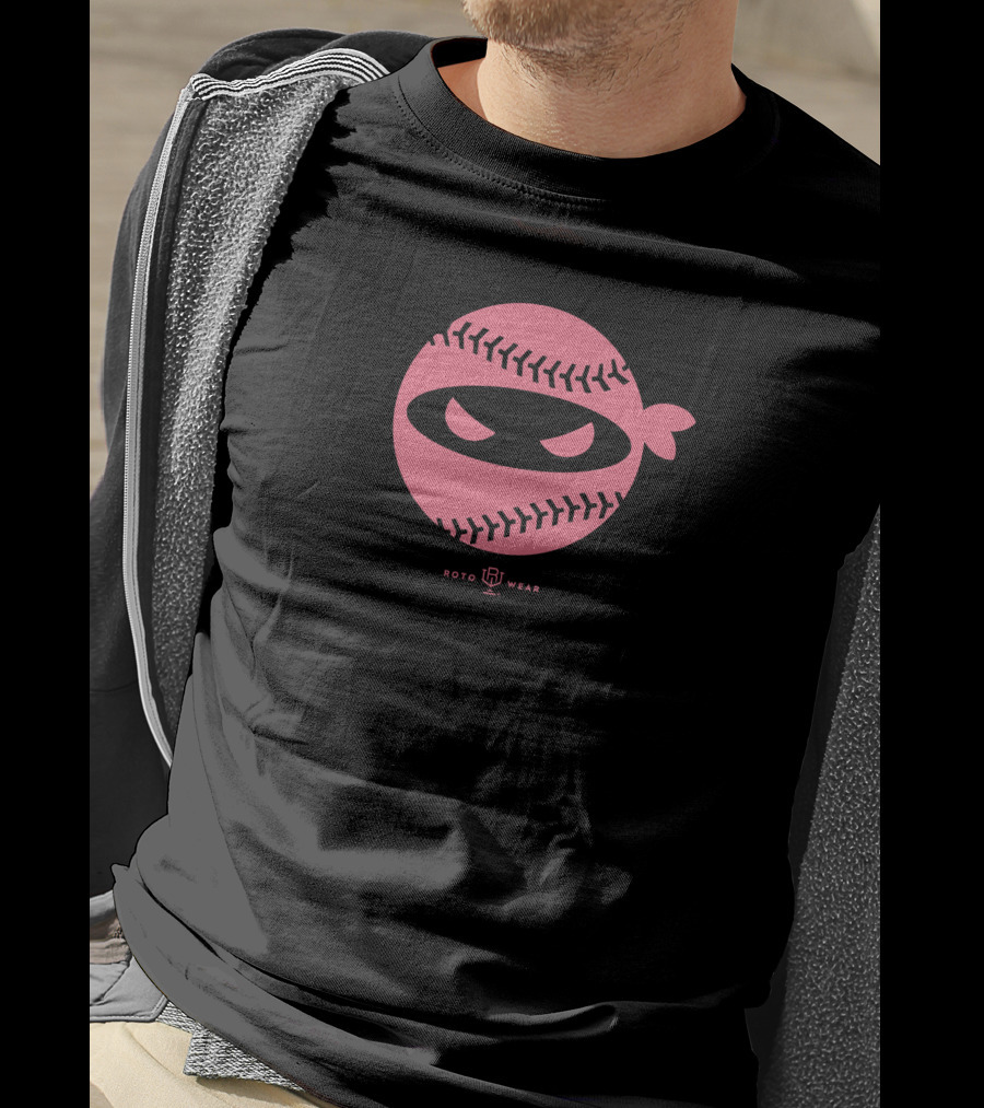 Roto Wear Pitching Ninja Emily's Fight Edition Pink Baseball Ninja T-Shirt