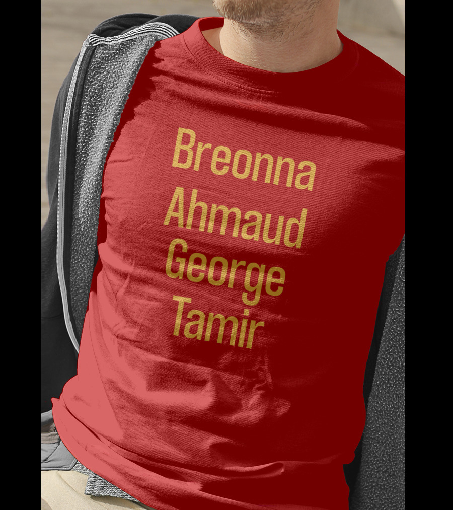 Breonna Ahmaud George Tamir Red Background T-Shirt