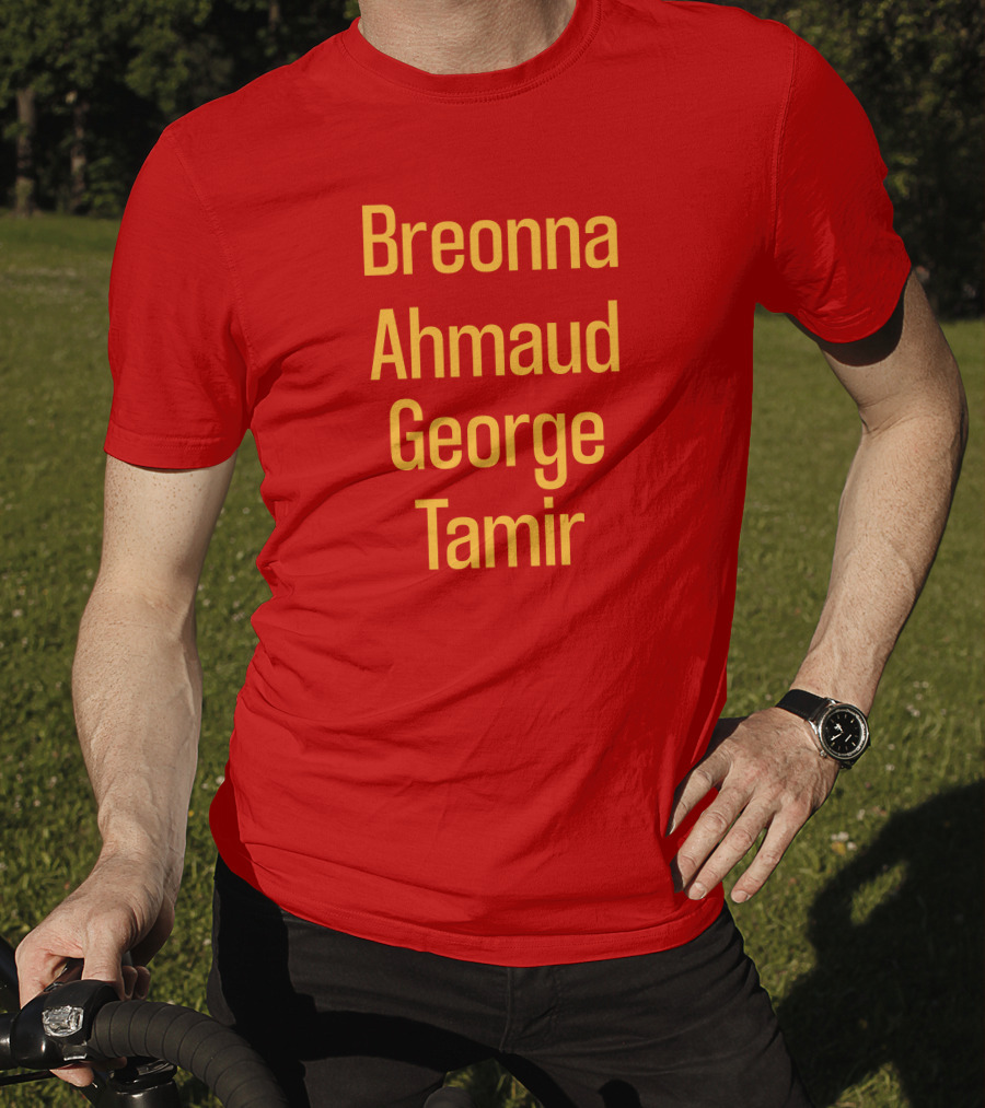Breonna Ahmaud George Tamir Red Background T-Shirt