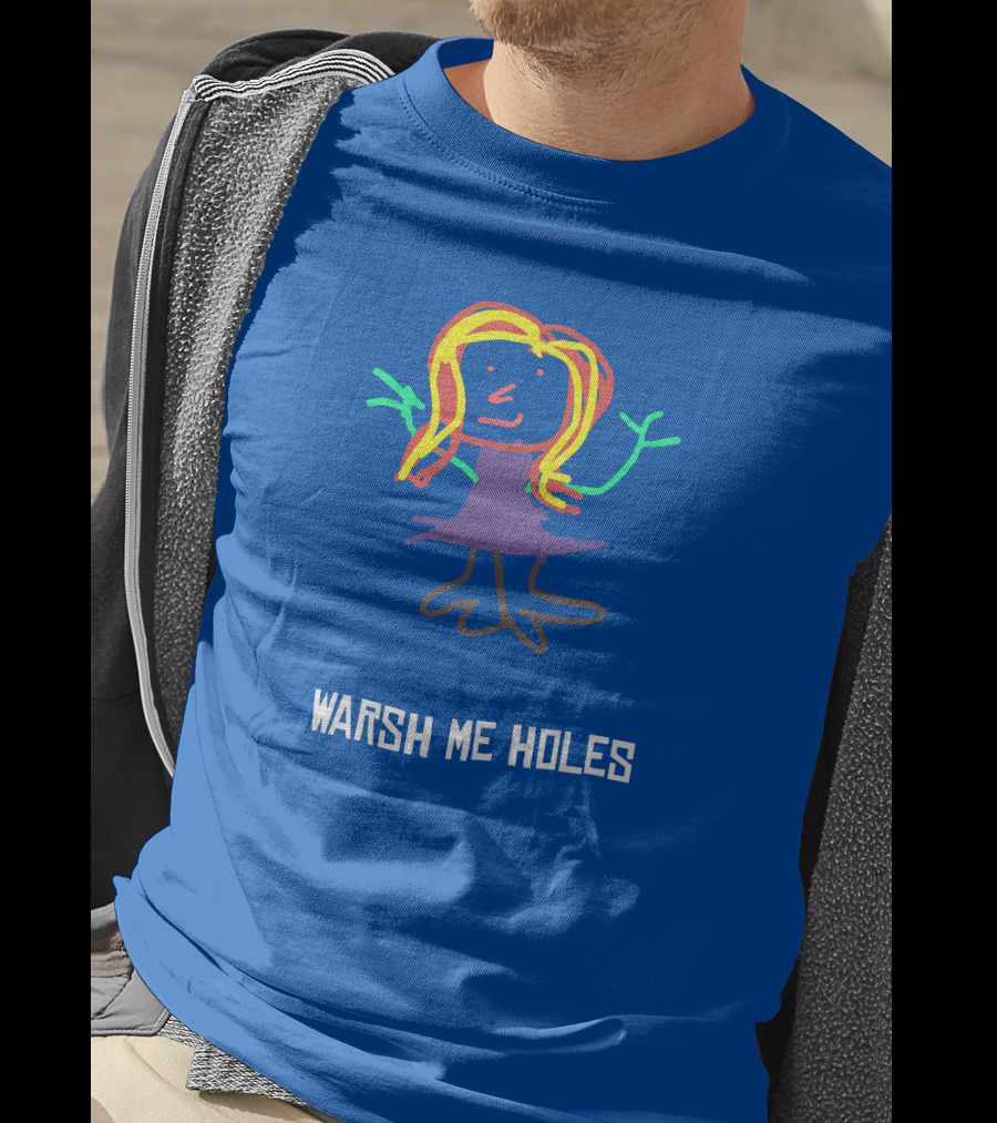 Deirdre Warsh Me Holes Colorful Stick Figure T-Shirt