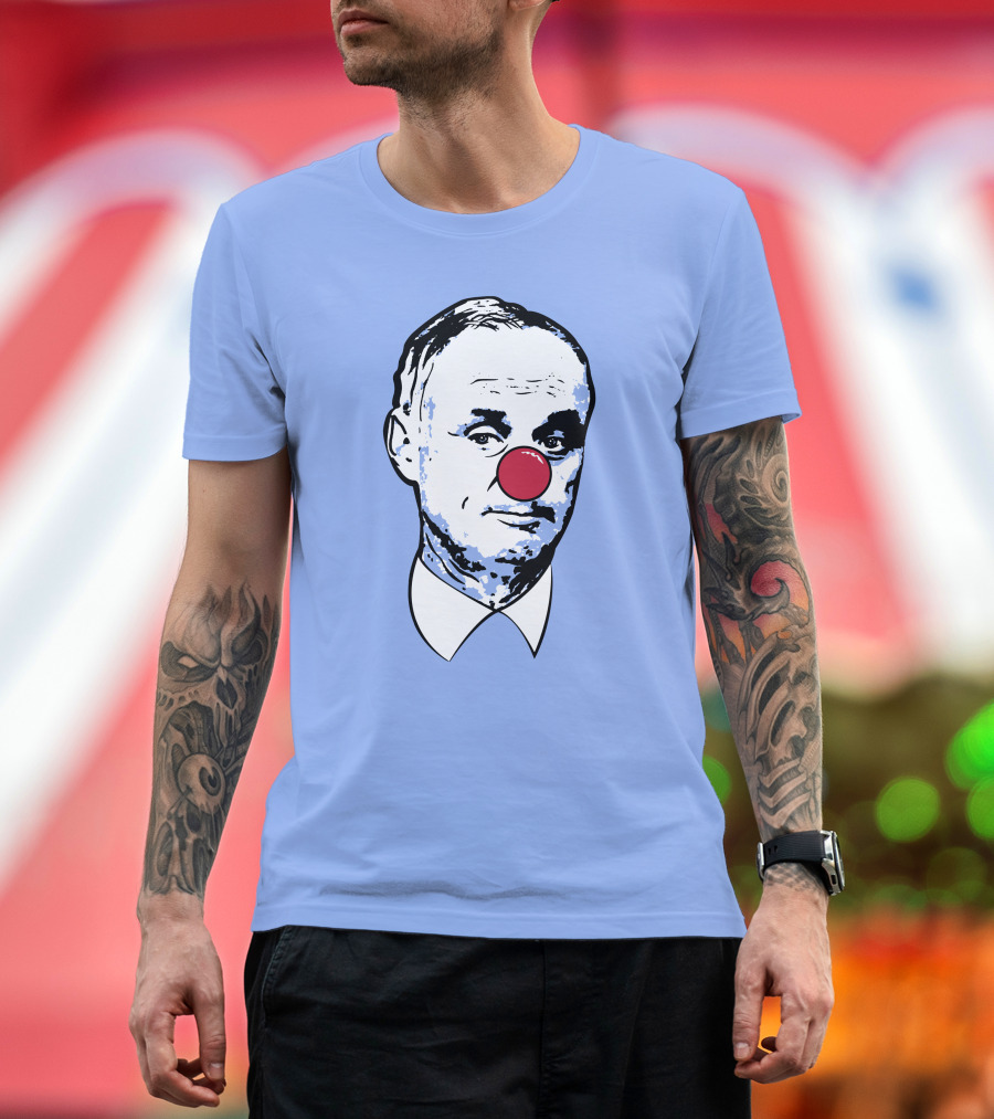 Clown Rob Manfred Blue Background Red Nose T-Shirt