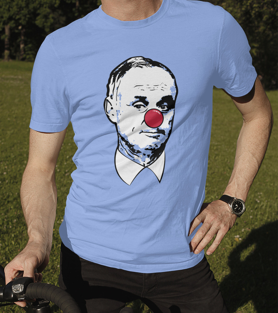 Clown Rob Manfred Blue Background Red Nose T-Shirt