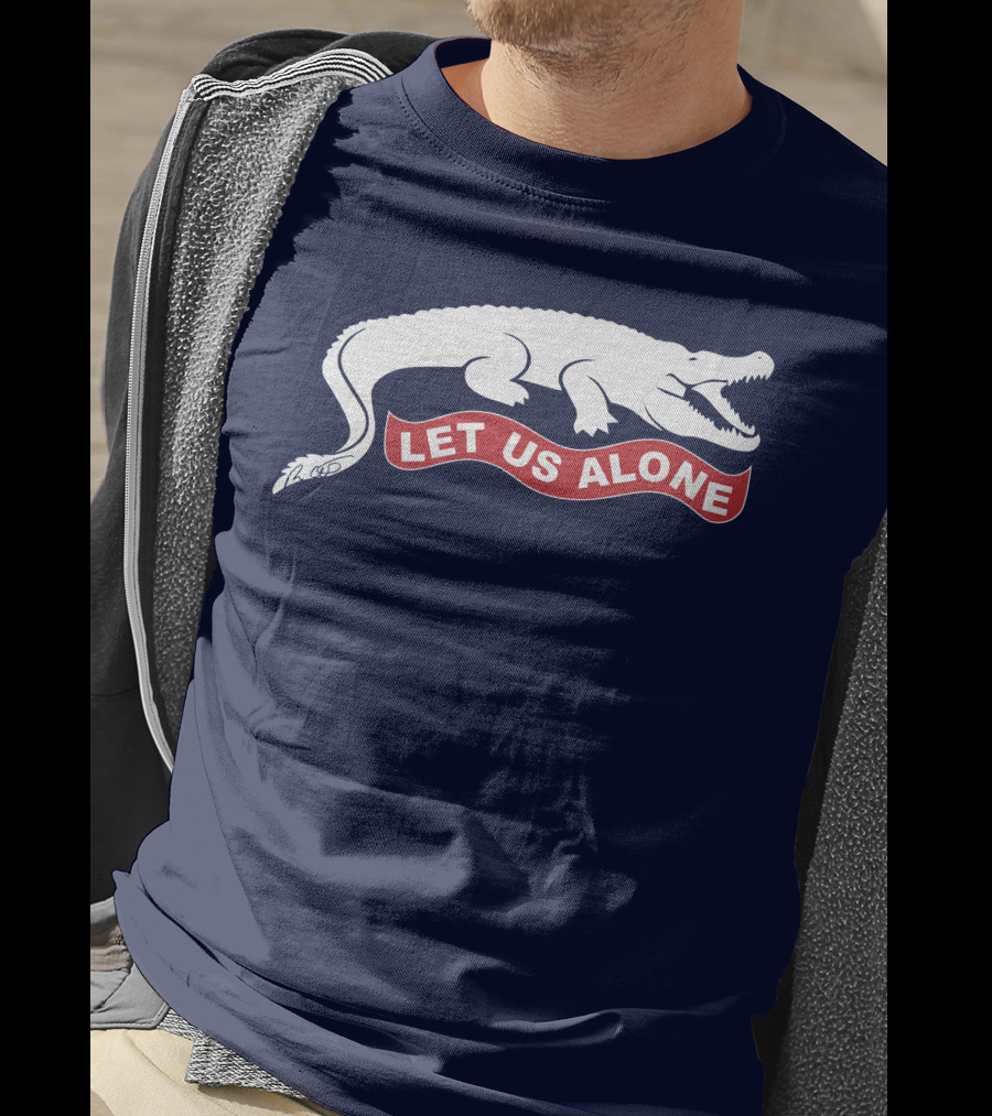 Gov Ron Desantis Gator Let Us Alone Alligator Emblem T-Shirt