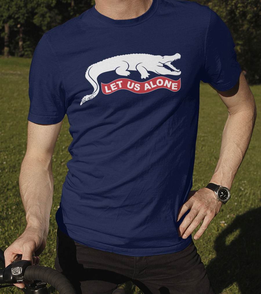 Gov Ron Desantis Gator Let Us Alone Alligator Emblem T-Shirt