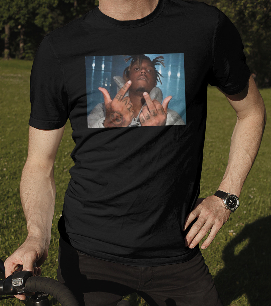 Travisworlddd Juice Wrld Middle Finger Tattoo T-Shirt