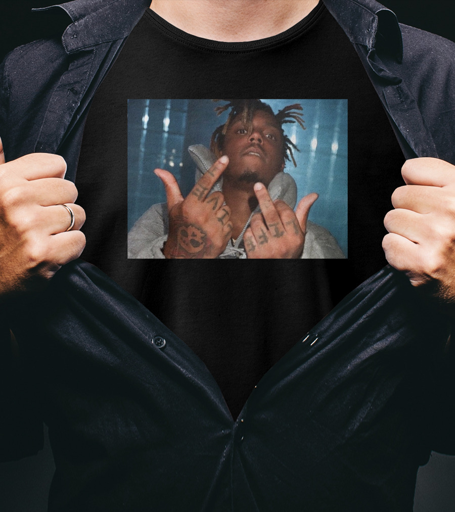 Travisworlddd Juice Wrld Middle Finger Tattoo T-Shirt