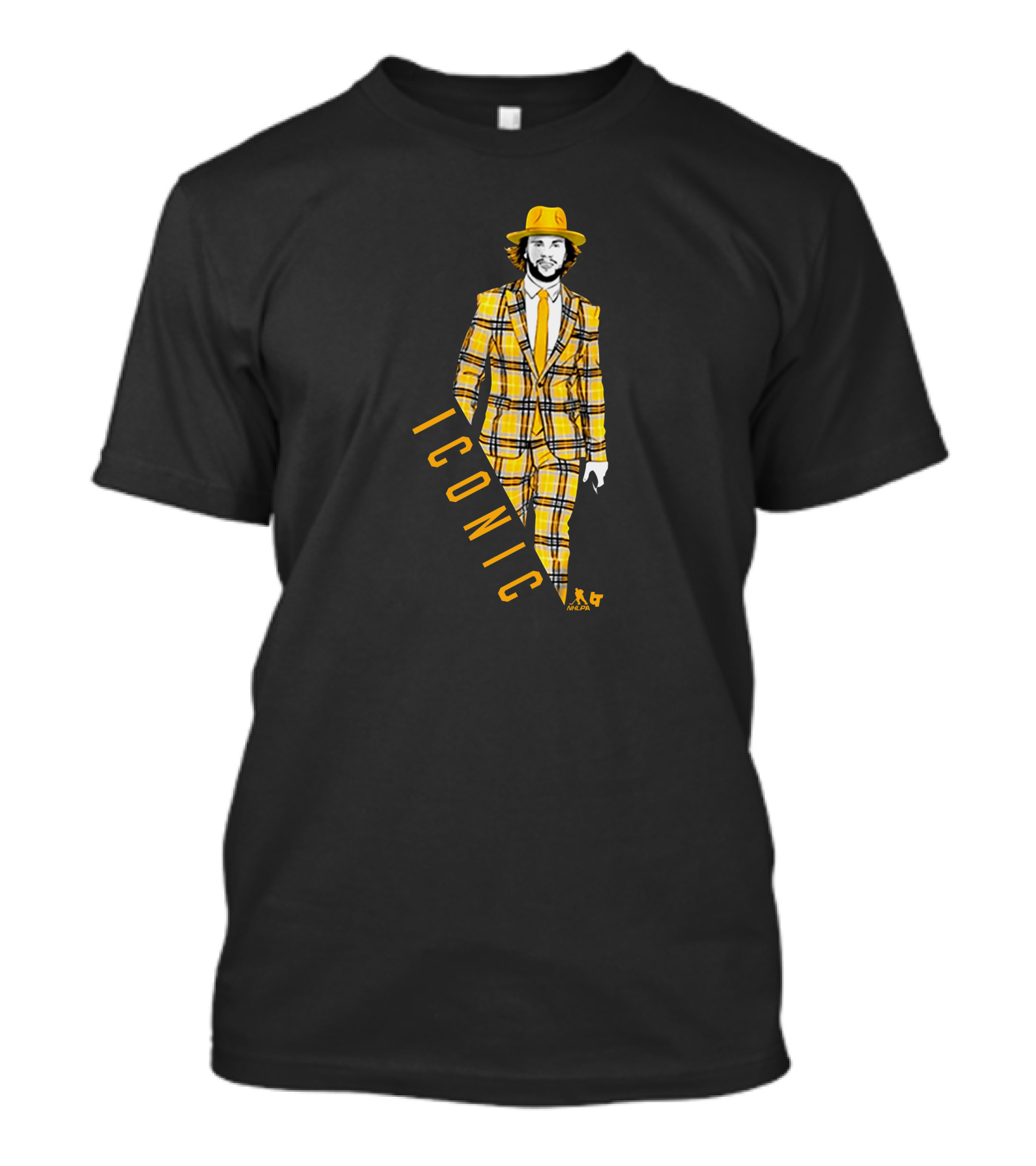 David Pastrnak Iconic Yellow Plaid Suit T-Shirt