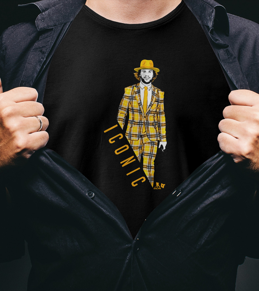 Proshop Store David Pastrnak Iconic Plaid Suit T-Shirt