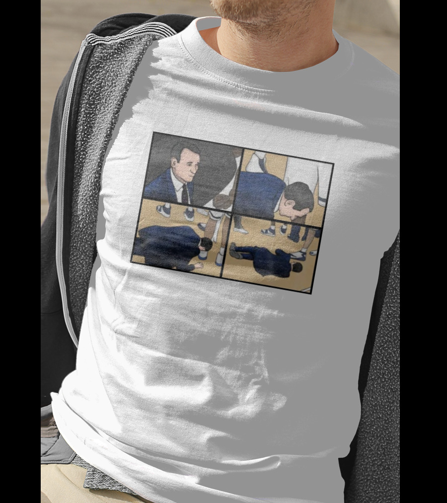 Coach Collapse Comic Panel Humor Scene T-Shirt
