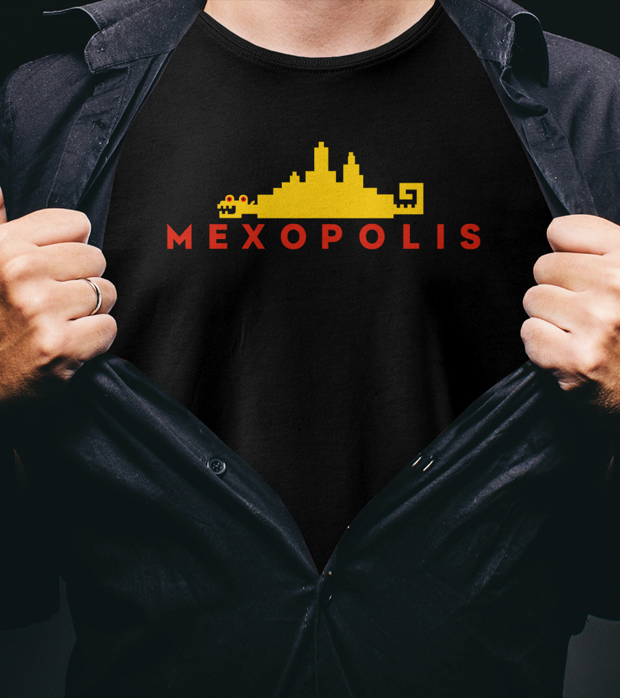 Mexopolis Essential Jorge R. Gutierrez Yellow Cityscape T-Shirt